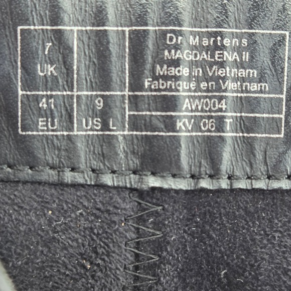 Dr. Martens Magdalena II Black Velvet Heeled Platform Ankle Boots 9 - Picture 3 of 9